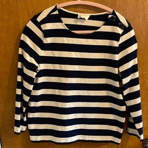 Sézane Colette Mariniere Navy/Ecru Size Small
